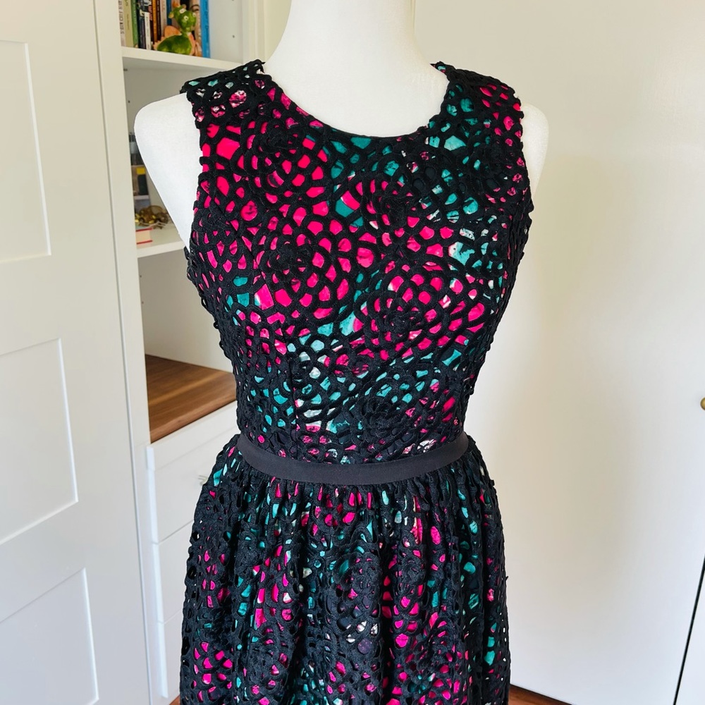 Anthropologie Floral Pop Color Sheath Dress | Wolven